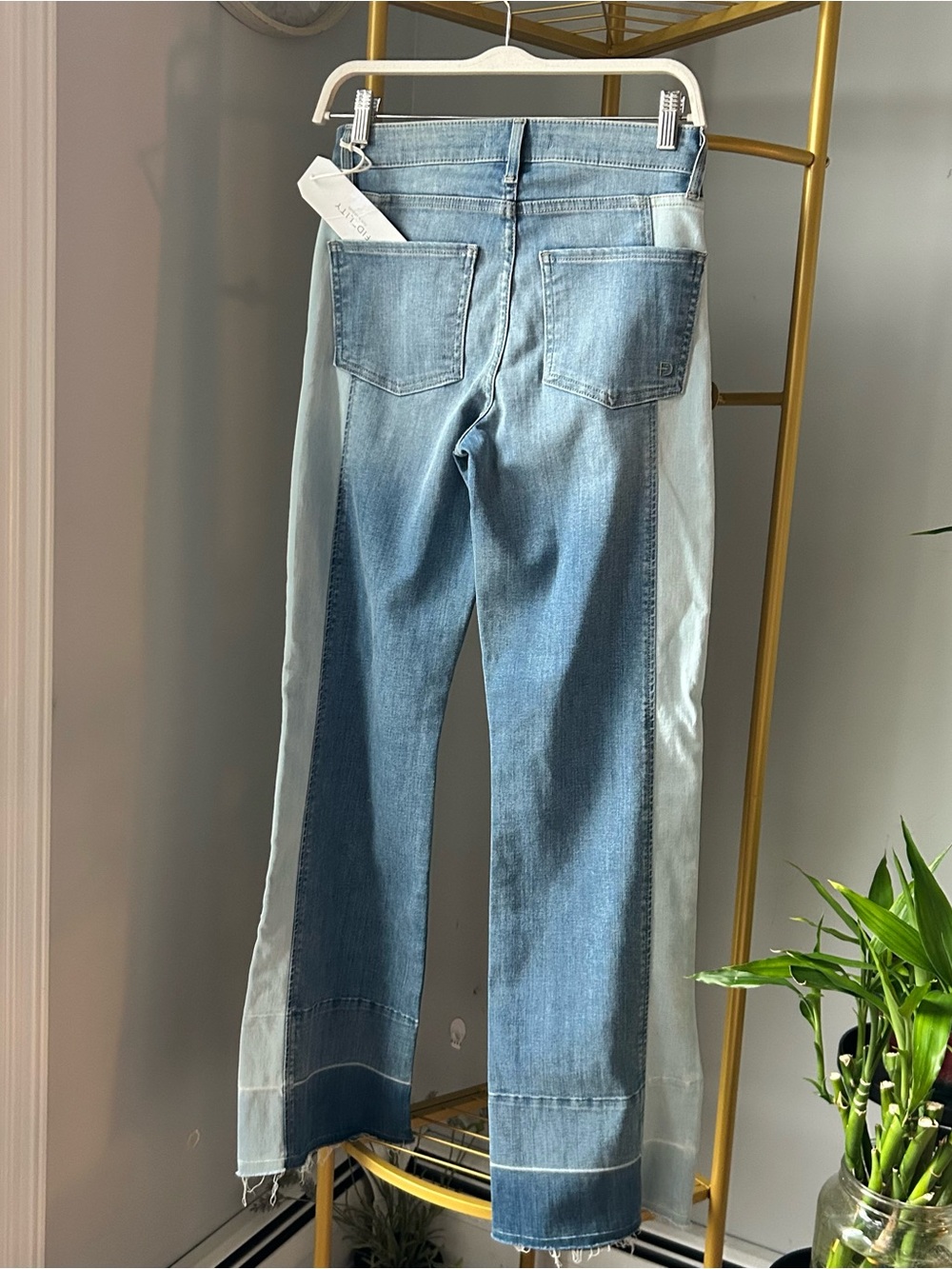 Fidelity Denim Katie Light and Medium Wash Two-Tone High Rise trouser Jeans 26 - Picture 5 of 8